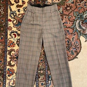 Gently worn Express Ankle High Rise cigarette pants, plaid